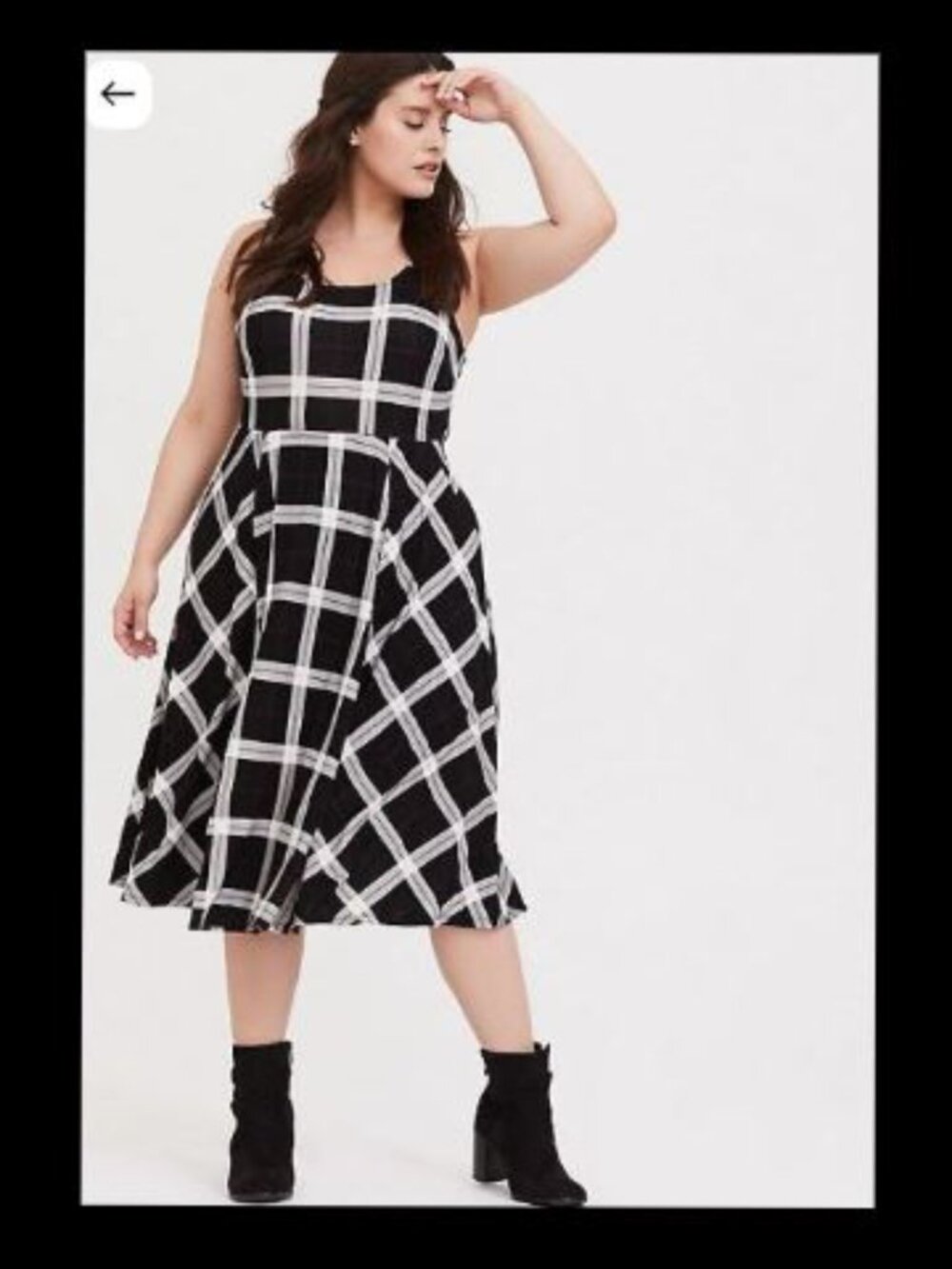 Torrid NWOT Plaid Sleeveless Skater Dress 2X